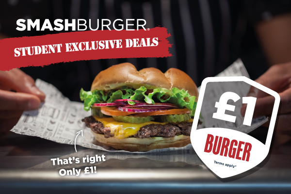 SmashBurger exclusive deal - get a £1 burger