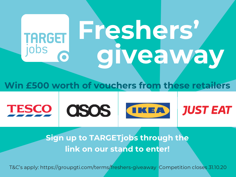 Win £500 of vouchers by signing up to TargetJobs! Just click this banner