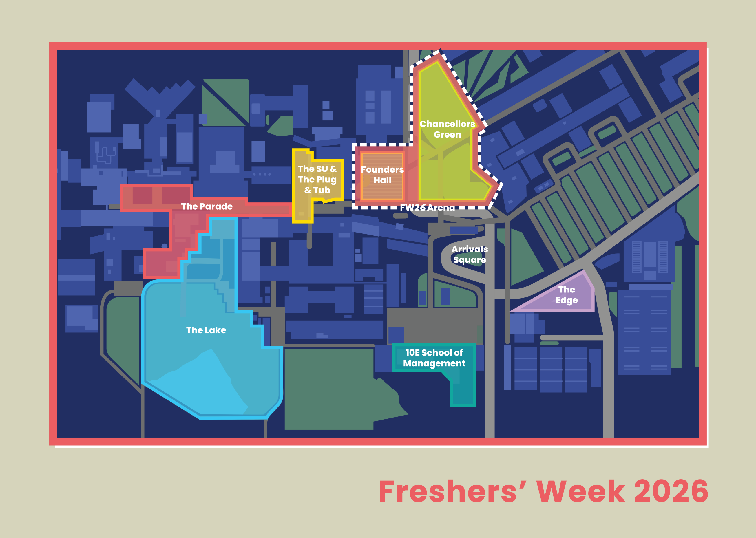 Map of Bath university campus for Freshres week