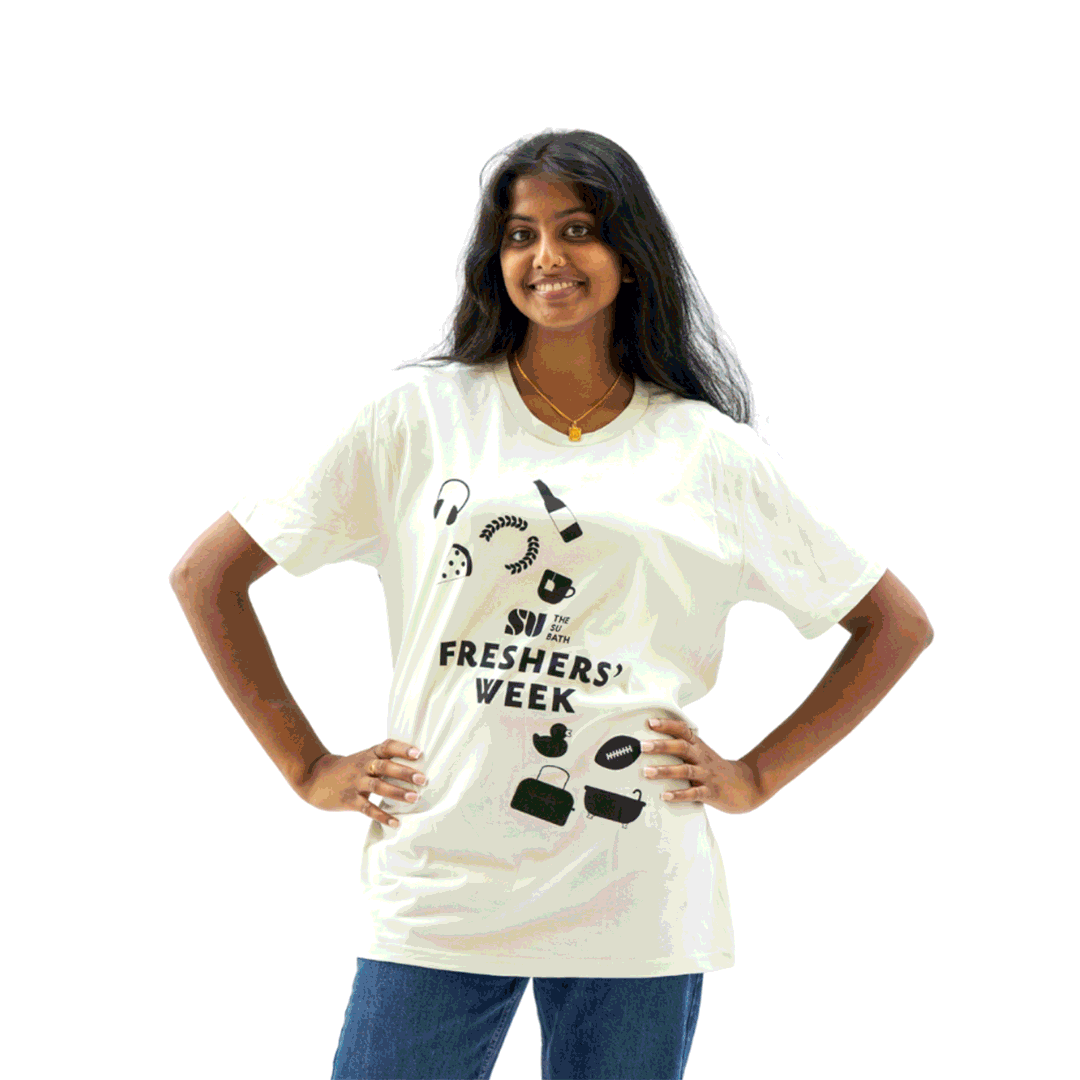 GIF of different coloured Freshers tshirts