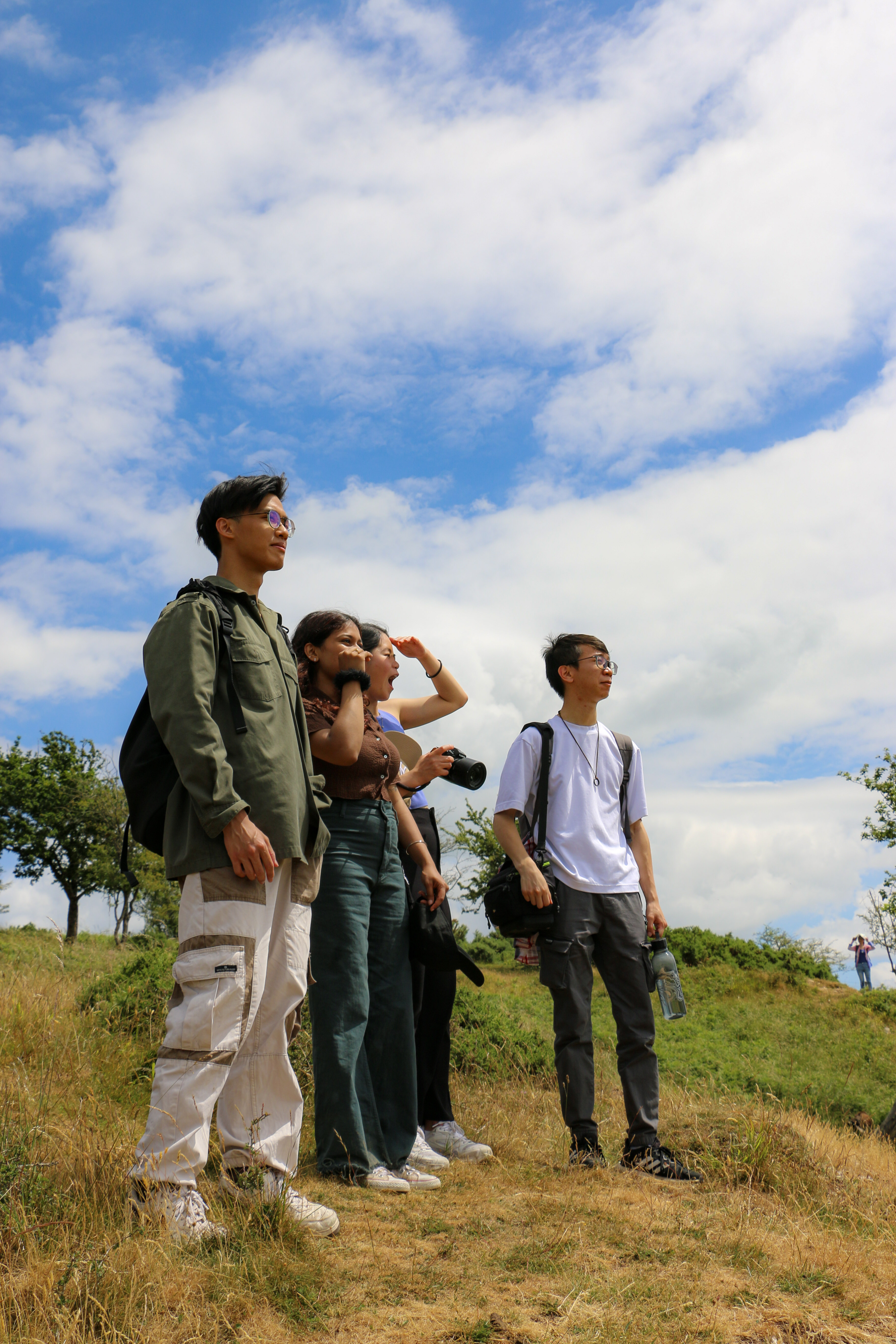 Two students on a bungee run