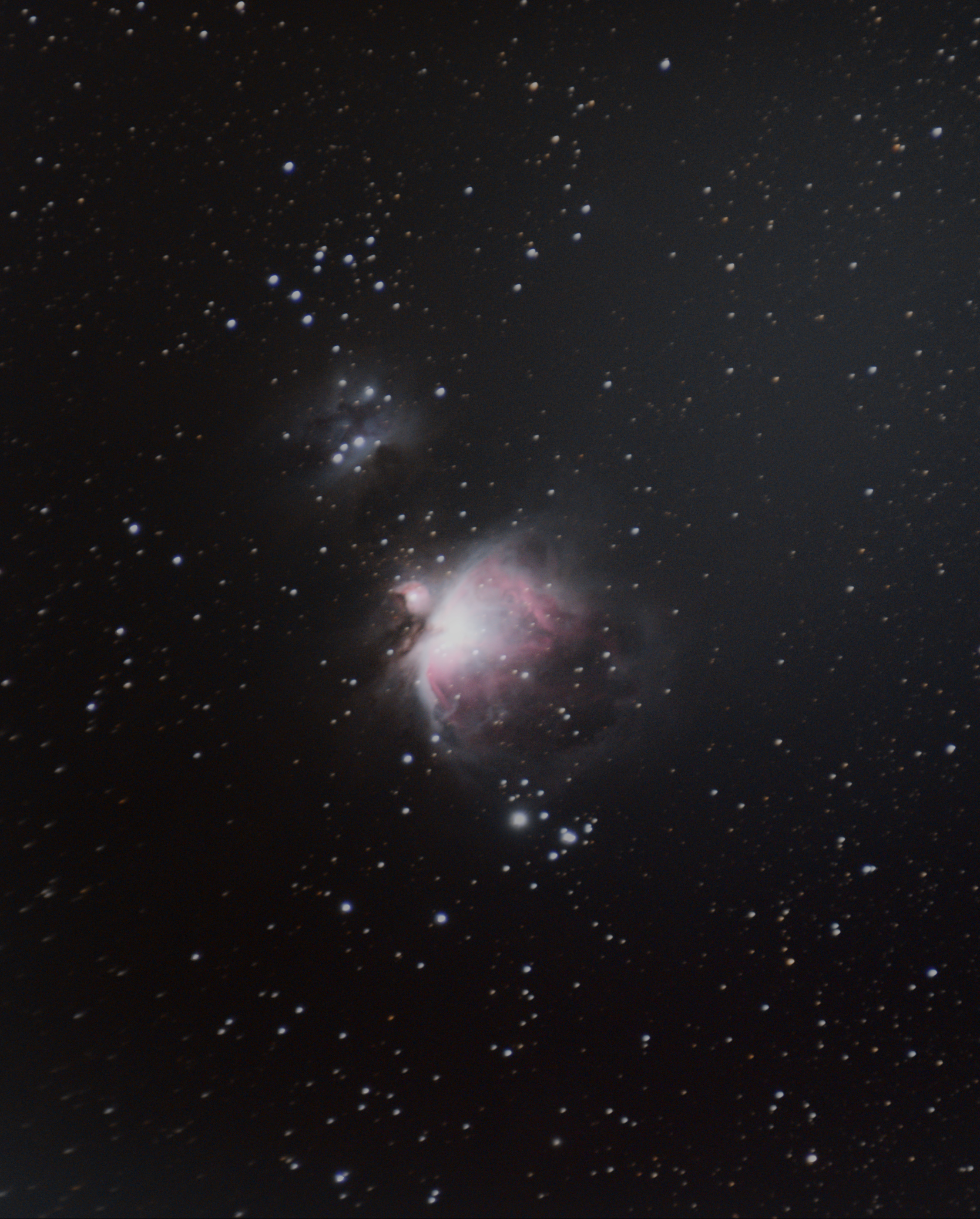 Orion nebula photo in colour.