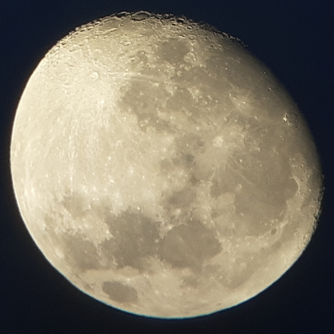 Almost full moon.
