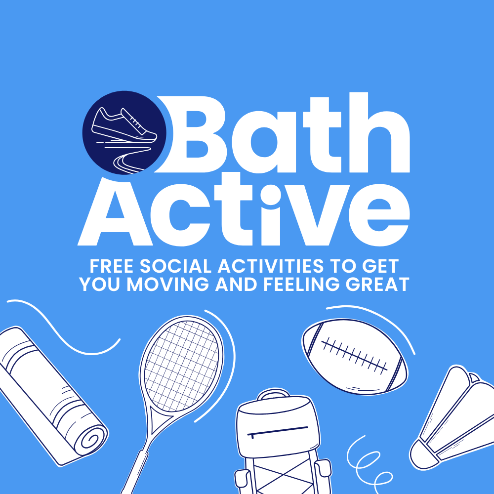 Back active logo on blue background