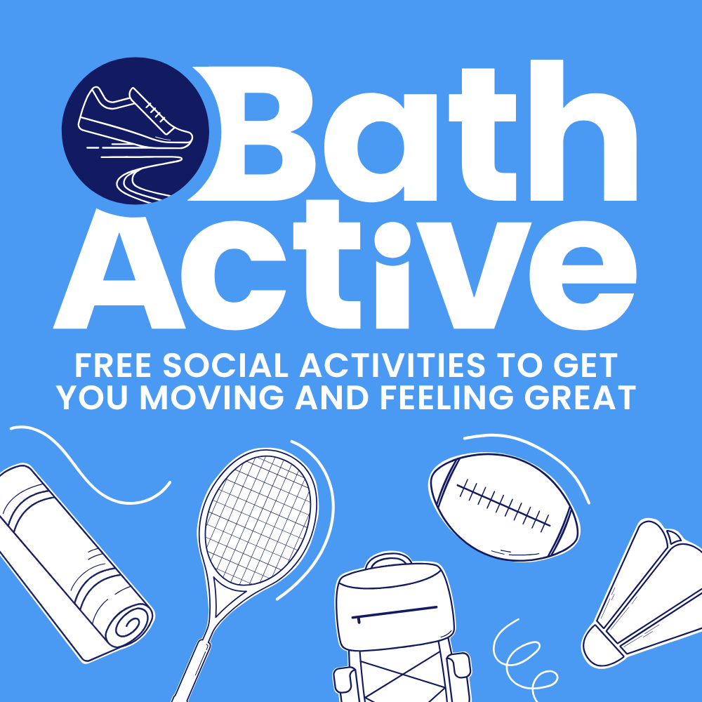 Back active logo on blue background