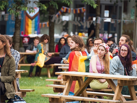 The LGBT+ group represent and bring together the Lesbian, Gay, Bisexual, Trans and Plus students of the University of Bath.